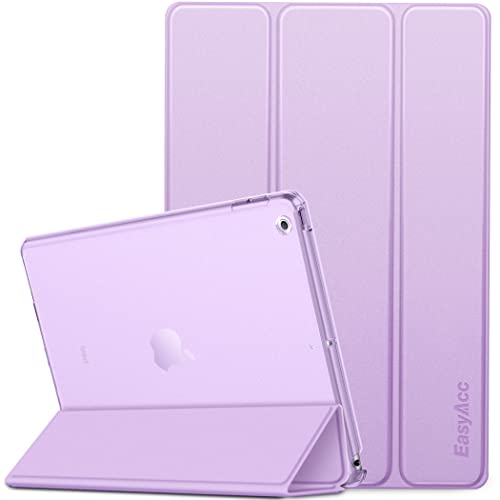EasyAcc Hülle Kompatibel mit iPad 9.7 2018/ iPad 6 Generation/iPad 2017/ iPad 5 Generation, Ultra Dünn Transluzent Matt Rückseite Abdeckung mit Auto aufwachen/Schlaf Funktion Violett