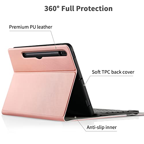 Keyboard Case Compatible with Samsung Galaxy Tab S8 2022/Samsung Galaxy Tab S7 2020
