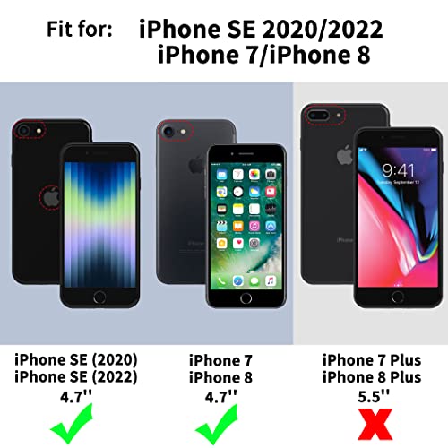 Tempered Glass Case for iPhone SE 2022/ SE 2020/ iPhone 7/8