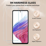 case for Samsung Galaxy A53 with 2 pieces of tempered glass protective film
