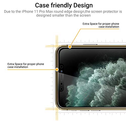 Case with iPhone 11 Pro Max Case and Tempered Glass 9H Protective Film